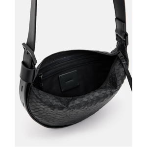 Allsaints Half Moon Snake Effect Leather Bag